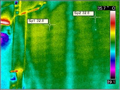 赤外線サーモグラフィによる雨漏り診断画像2
